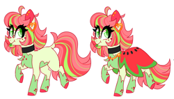 Size: 6155x3504 | Tagged: safe, artist:crazysketch101, imported from derpibooru, oc, oc only, oc:melloni, earth pony, pony, simple background, solo, tongue out, white background