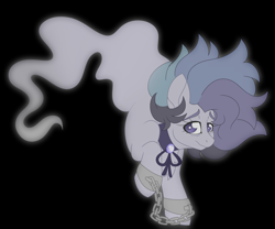 Size: 6048x5032 | Tagged: safe, artist:crazysketch101, imported from derpibooru, oc, oc only, earth pony, ghost, pony, undead, black background, chains, glowing, simple background, solo, transparent