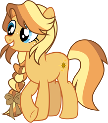 Size: 6446x7386 | Tagged: safe, artist:shootingstarsentry, imported from derpibooru, oc, oc:montana, earth pony, pony, absurd resolution, female, mare, offspring, parent:applejack, parent:caramel, parents:carajack, simple background, solo, transparent background