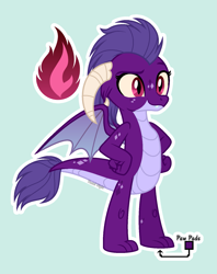 Size: 1275x1606 | Tagged: safe, artist:pastelnightyt, imported from derpibooru, oc, oc:freya, dragon, base used, female, offspring, parent:garble, parent:princess ember, parents:emble, solo