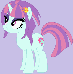 Size: 390x395 | Tagged: safe, artist:jadeharmony, artist:mak2020, imported from derpibooru, sunny flare, pony, unicorn, base used, equestria girls ponified, eyeshadow, female, makeup, mare, ponified, solo