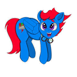 Size: 4200x4200 | Tagged: safe, artist:engi, imported from derpibooru, oc, oc only, oc:engi, pegasus, pony, goggles, looking at you, male, open mouth, outline, pegasus oc, simple background, solo, transparent background, white outline