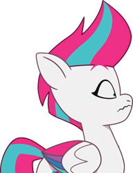 Size: 801x1041 | Tagged: safe, edit, edited screencap, imported from derpibooru, screencap, zipp storm, pegasus, pony, spoiler:g5, spoiler:my little pony: tell your tale, spoiler:tyts01e44, do not want, female, g5, my little pony: tell your tale, scared, secret ad-mare-er, simple background, solo, transparent background, wavy mouth, worried