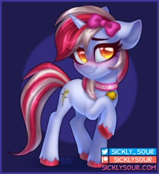 Size: 917x1000 | Tagged: safe, artist:sickly-sour, imported from derpibooru, oc, oc only, oc:cinnamon lightning, pony, unicorn, solo