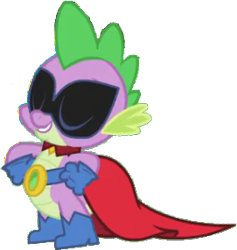 Size: 271x286 | Tagged: safe, artist:pascalmulokozi2, edit, edited screencap, imported from derpibooru, screencap, humdrum, spike, dragon, power ponies (episode), background removed, eyes closed, male, not a vector, power ponies, simple background, solo, transparent background