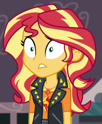 Size: 592x720 | Tagged: safe, imported from derpibooru, screencap, sunset shimmer, human, driving miss shimmer, equestria girls, equestria girls series, cropped, solo