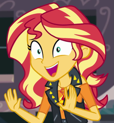 Size: 639x692 | Tagged: safe, imported from derpibooru, screencap, sunset shimmer, human, driving miss shimmer, equestria girls, equestria girls series, cropped, solo