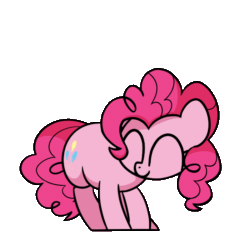 Size: 800x800 | Tagged: safe, artist:sugar morning, imported from derpibooru, pinkie pie, earth pony, pony, animated, butt shake, cute, dancing, diapinkes, eyes closed, female, frame by frame, full body, happy, loop, mare, ponk, simple background, smiling, solo, the club can't even handle me right now, transparent background, vibing