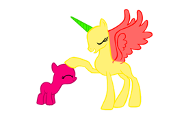 Size: 1086x736 | Tagged: dead source, safe, artist:crystalmoon101, imported from derpibooru, oc, oc only, alicorn, base, duo, eyes closed, foal, simple background, transparent background