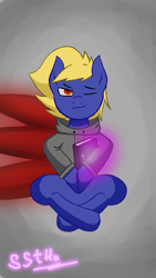 Size: 2160x3840 | Tagged: safe, artist:supershadow_th, imported from derpibooru, oc, oc only, earth pony, pony, book, clothes, evil, friendship lesson, good, hoodie, solo