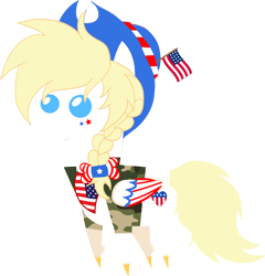 Size: 2120x2205 | Tagged: safe, artist:archooves, imported from derpibooru, oc, oc only, oc:star spangle, pegasus, pony, female, flag, hat, mare, nation ponies, pointy ponies, ponified, simple background, solo, transparent background, united states