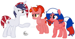 Size: 1024x527 | Tagged: safe, artist:savannah-london, imported from derpibooru, pony, china, deviantart watermark, nation ponies, obtrusive watermark, ponified, russia, trio, united states, watermark
