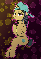 Size: 2480x3508 | Tagged: safe, artist:sefastpone, imported from derpibooru, fresh coat, pony, unicorn, female, hat, looking at you, mare, spray paint