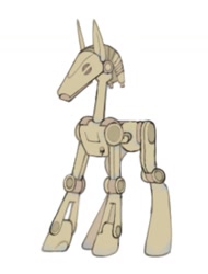 Size: 971x1276 | Tagged: safe, artist:partyponypower, imported from derpibooru, pony, robot, robot pony, b1 battle droid, battle droid, droid, full body, ponified, simple background, solo, standing