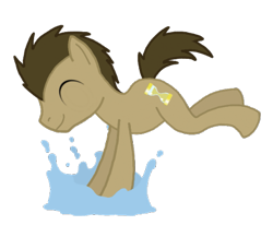 Size: 505x417 | Tagged: safe, artist:cuttycommando, imported from derpibooru, doctor whooves, time turner, earth pony, pony, male, simple background, solo, stallion, transparent background, water