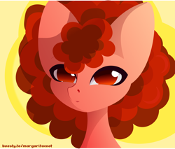 Size: 2600x2214 | Tagged: safe, artist:margaritaenot, imported from derpibooru, oc, oc only, earth pony, pony, commission, curly hair, red eyes, simple background, solo