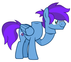 Size: 5664x4992 | Tagged: safe, artist:motownwarrior01, imported from derpibooru, oc, oc only, dullahan, pegasus, pony, cute, detachable head, disembodied head, glasses, happy, headless, hoof hold, male, modular, pegasus oc, ponytail, simple background, smiling, stallion, transparent background