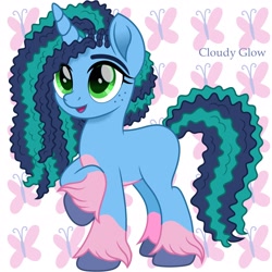 Size: 1600x1600 | Tagged: safe, artist:cloudy glow, imported from derpibooru, pony, unicorn, rainbow roadtrip, cornrows, cute, female, freckles, g4, g5, g5 to g4, generation leap, mare, misty brightdawn, mistybetes, movie accurate, multicolored hair, raised hoof, solo, unshorn fetlocks