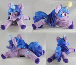 Size: 3504x3000 | Tagged: safe, artist:bastler, imported from derpibooru, izzy moonbow, pony, unicorn, ball, female, g5, horn, horn guard, hornball, irl, izzy's tennis ball, lying down, mare, photo, plushie, prone, solo, sploot, tennis ball