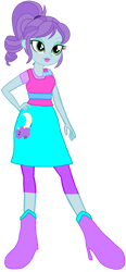 Size: 809x1747 | Tagged: safe, artist:rainbowstarcolour262, imported from derpibooru, crystal lullaby, human, equestria girls, alternate clothes, alternate universe, background human, boots, canterlot, clothes, curly hair, cutie mark on clothes, female, green eyes, hand on hip, high heel boots, lipstick, ponytail, shirt, shoes, simple background, skirt, solo, tights, transparent background