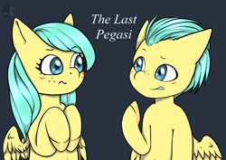 Size: 2039x1446 | Tagged: safe, artist:natt333, imported from derpibooru, barley barrel, pickle barrel, pegasus, pony, fanfic:the last pegasi, author:shakespearicles, barrel twins, barrelcest, blushing, brother, brother and sister, closed mouth, colt, confused, cover art, duo, eyebrows, eyelashes, eyes open, family, fanfic, fanfic art, fanfic cover, female, filly, fimfiction, foal, freckles, implied foalcon, implied inbreeding, implied incest, implied sex, implied shipping, inbreeding, incest, infidelity, logo, looking, looking at each other, looking at someone, male, nervous, nostrils, open mouth, pupils, raised eyebrow, shakespearicles, shipping, siblings, signature, simple background, sister, spread wings, straight, teeth, text, the last pegasi, twincest, twins, unshorn fetlocks, unsure, wall of tags, wings, xk-class end-of-the-world scenario