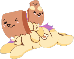 Size: 1366x1087 | Tagged: safe, artist:rhythmpixel, imported from derpibooru, oc, oc only, oc:paper bag, earth pony, pony, simple background, transparent background