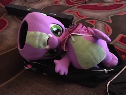 Size: 1024x768 | Tagged: safe, imported from derpibooru, spike, dragon, 2017, disembodied head, fursuit, g4, hascon, headless, irl, kayfabe, mascot, mascot costume, photo, zipper