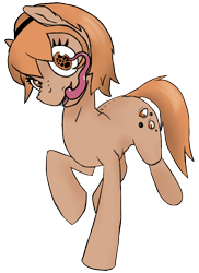 Size: 800x1100 | Tagged: artist needed, safe, imported from derpibooru, oc, oc only, oc:amber rose (thingpone), oc:thingpone, earth pony, monster pony, pony, body horror, eldritch abomination, fangs, female, looking at you, open mouth, simple background, solo, tongue out, transparent background