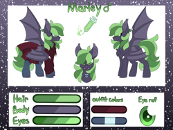 Size: 8000x6000 | Tagged: safe, artist:crazysketch101, imported from derpibooru, oc, oc only, oc:marley, bat pony, pony, chest fluff, clothes, commission, hoodie, reference sheet, solo