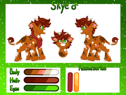 Size: 8000x6000 | Tagged: safe, artist:crazysketch101, imported from derpibooru, oc, oc only, oc:skye, cow, pony, commission, reference sheet, solo, unshorn fetlocks