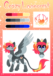 Size: 4156x6000 | Tagged: safe, artist:crazysketch101, imported from derpibooru, oc, oc only, oc:crazy looncrest, pegasus, pony, chest fluff, leonine tail, reference sheet, solo, tail
