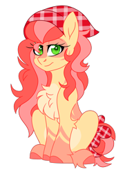 Size: 2018x2832 | Tagged: safe, artist:crazysketch101, imported from derpibooru, oc, oc only, oc:fugi, earth pony, pony, bandana, bow, chest fluff, simple background, solo, tail, tail bow, transparent background