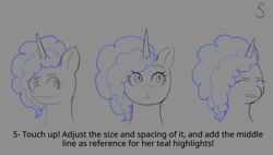 Size: 930x528 | Tagged: safe, artist:briarlight, imported from derpibooru, pony, unicorn, art tutorial, cornrows, freckles, g5, hair, hair tutorial, how to draw, misty brightdawn, sequence, sketch, tutorial