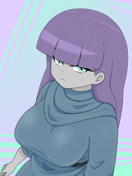 Size: 1668x2224 | Tagged: safe, alternate version, artist:batipin, imported from derpibooru, maud pie, human, equestria girls, breasts, busty maud pie, female, solo