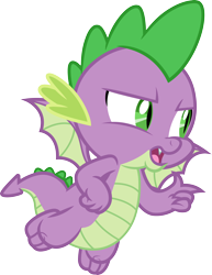 Size: 3000x3881 | Tagged: safe, artist:cloudy glow, imported from derpibooru, spike, dragon, a matter of principals, .ai available, simple background, solo, transparent background, vector, winged spike, wings