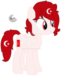 Size: 819x976 | Tagged: safe, artist:savannah-london, imported from derpibooru, oc, oc only, pony, nation ponies, ponified, simple background, solo, turkey (country), white background