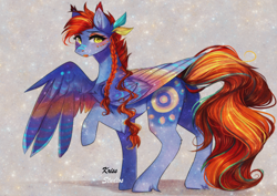 Size: 4948x3507 | Tagged: safe, artist:krissstudios, imported from derpibooru, oc, oc only, oc:arrya, pegasus, pony, braid, butt, female, mare, plot, solo