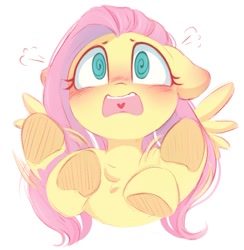 Size: 1053x1079 | Tagged: safe, artist:melodylibris, imported from derpibooru, fluttershy, pegasus, pony, adorable distress, blushing, bust, chest fluff, cute, ear blush, ears back, emanata, female, floppy ears, flustered, heart tongue, mare, motion blur, open mouth, panicking, shyabetes, simple background, solo, spread wings, swirly eyes, white background, wings