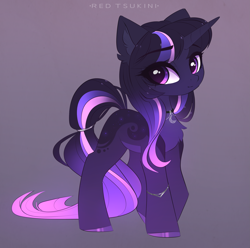 Size: 2723x2699 | Tagged: safe, artist:red_tsukini, imported from derpibooru, oc, oc only, pony, unicorn, commission, female, high res, mare, signature, solo