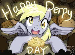 Size: 4084x3000 | Tagged: safe, artist:digiral, imported from derpibooru, derpy hooves, pegasus, pony, derpy day, food, muffin, solo