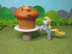 Size: 2048x1536 | Tagged: safe, alternate version, artist:malte279, imported from derpibooru, part of a set, derpy hooves, pony, 3d print, 3d printing pen, craft, cute, derpabetes, food, irl, muffin, photo, sculpture, solo, that pony sure does love muffins