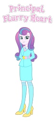 Size: 2689x5863 | Tagged: safe, anonymous artist, imported from derpibooru, princess flurry heart, human, equestria girls, belt, belt buckle, clothes, collar, cutie mark on clothes, equestria girls-ified, eyebrows, eyelashes, eyeshadow, female, g4, hands behind back, happy, high res, jacket, lipstick, looking, looking at you, makeup, name, older, older flurry heart, principal flurry heart, shakespearicles, shirt, shoes, simple background, skirt, smiling, smiling at you, socks, solo, standing, stockings, thigh highs, transparent background, woman