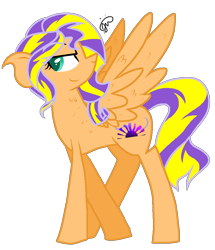 Size: 896x1040 | Tagged: safe, artist:gallantserver, imported from derpibooru, oc, oc only, oc:sunrise beauty, pegasus, pony, female, mare, simple background, solo, transparent background