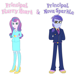 Size: 5899x5835 | Tagged: safe, anonymous artist, imported from derpibooru, princess flurry heart, oc, oc:prince nova sparkle, human, equestria girls, absurd resolution, accessory, belt, belt buckle, brother, brother and sister, buttons, clothes, collar, cousins, cutie mark on clothes, duo, equestria girls-ified, eyebrows, eyelashes, eyeshadow, facial hair, family, female, g4, glasses, goatee, hair ring, half-brother, half-cousins, half-siblings, half-sister, hands behind back, happy, high heels, human oc, husband and wife, jacket, lipstick, looking, looking at you, makeup, male, married, married couple, name, necktie, novaheart, novaheart principalcest, offspring, older, older flurry heart, pants, parent:alumnus shining armor, parent:sci-twi, parent:shining armor, parent:twilight sparkle, parents:alumnusshiningscitwisparkle, parents:shining sparkle, pocket, ponytail, principal flurry heart, principal nova sparkle, product of incest, shakespearicles, shipping, shirt, shoes, siblings, simple background, sister, skirt, smiling, smiling at you, socks, standing, stockings, straight, suit, sweater, symbol, thigh highs, transparent background, wall of tags, woman