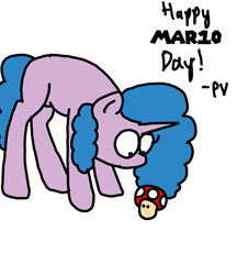 Size: 3023x3351 | Tagged: safe, artist:professorventurer, imported from derpibooru, izzy moonbow, pony, unicorn, g5, izzy is tol, mar10 day, super mario bros., super mushroom