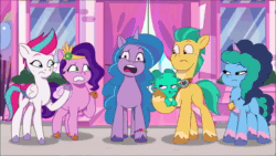 Size: 1920x1080 | Tagged: safe, imported from derpibooru, screencap, hitch trailblazer, izzy moonbow, pipp petals, sunny starscout, zipp storm, dragon, earth pony, pegasus, pony, unicorn, spoiler:g5, spoiler:my little pony: tell your tale, spoiler:tyts01e47, 2, 9, animated, apple, baby, baby dragon, background pony, banana, blah, broccoli, carrot, female, food, fruit, g5, lemon, male, mane five (g5), mare, misty brightdawn, my little pony: tell your tale, numbers, open mouth, orange, plum library, sound, sparky sparkeroni, stallion, strawberry, sugarpuff lilac, sunny's smoothie moves, webm