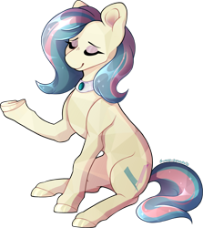 Size: 2623x2937 | Tagged: safe, alternate version, artist:sunny-synopsis, imported from derpibooru, bonna fide, glamour gleam, crystal pony, commission, commissioner:reversalmushroom, simple background, solo, transparent background