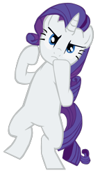 Size: 1280x2035 | Tagged: safe, artist:benpictures1, imported from ponybooru, rarity, pony, unicorn, dragon quest, angry, bipedal, cute, female, fighting stance, inkscape, raribetes, simple background, solo, transparent background, vector