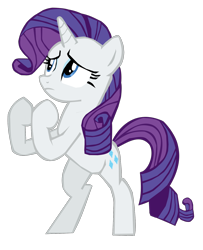Size: 1280x1578 | Tagged: safe, artist:benpictures1, imported from ponybooru, part of a set, rarity, pony, unicorn, dragon quest, bipedal, cute, female, fighting stance, inkscape, looking up, raribetes, simple background, solo, transparent background, vector