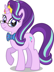 Size: 5000x6597 | Tagged: safe, artist:n0kkun, imported from derpibooru, starlight glimmer, pony, unicorn, absurd resolution, female, glasses, looking at you, mare, raised hoof, simple background, solo, transparent background, vector